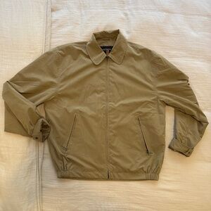 London Fog Golf Jacket Mens S Lightweight Breathable Beige Tan Polyester/Nylon